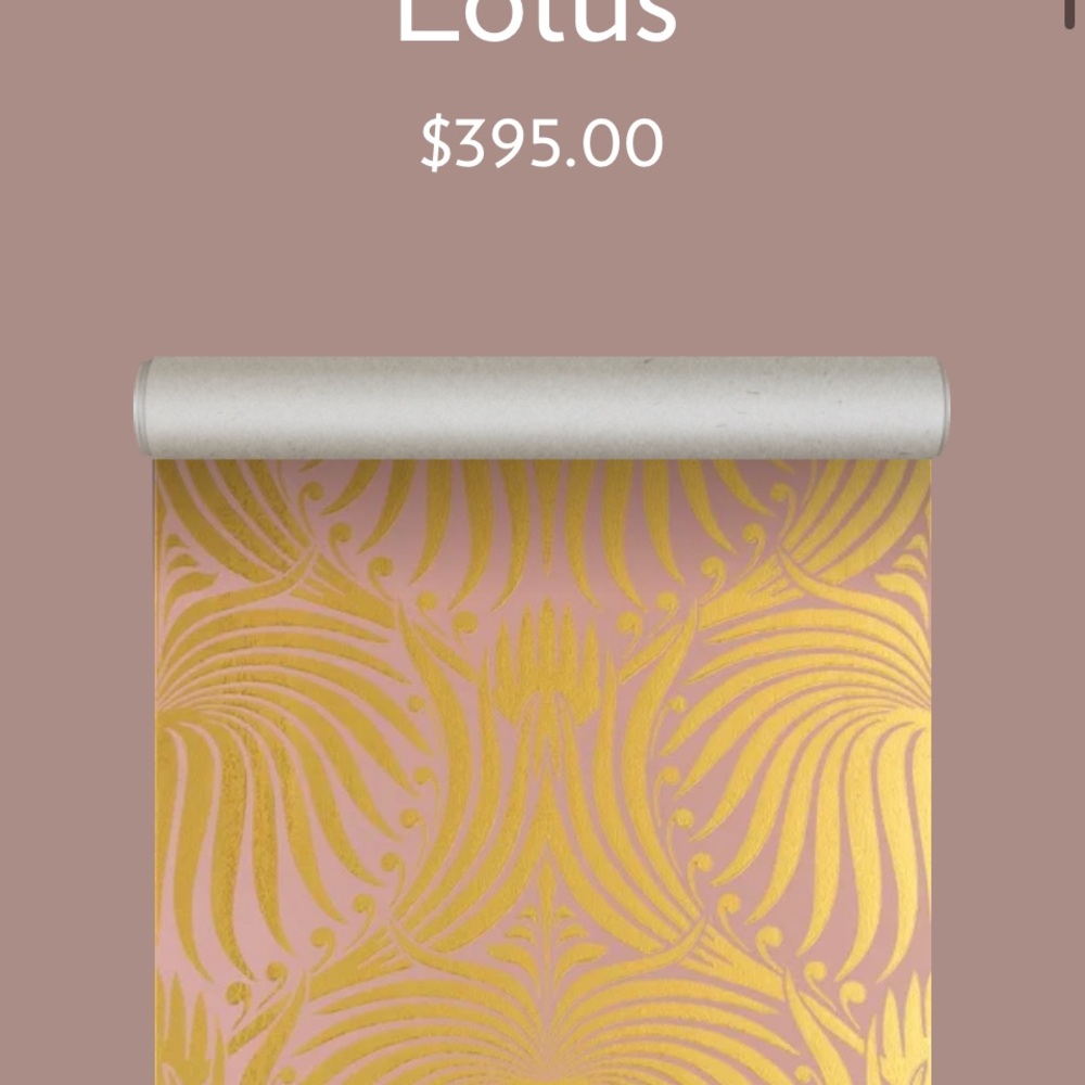 Gold and Pink Wall DecorFarrow&Ball, Lotus BP 2070, 4 rolls and 2 complimentary
